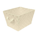 Woven Shelf Tote Ivory 10"X12"X8"