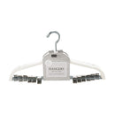Velet Suit Hanger With Clip 6pk Ivory