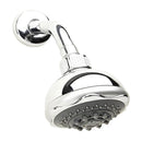 Bath Bliss 5 Function Deluxe Shower Head in polished chrome, with adjustable spray settings for a customized shower experience.