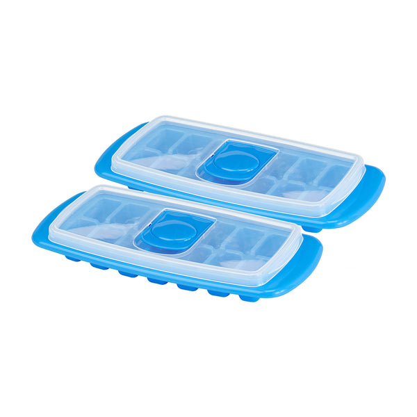 2pk Non Stick Ice Cube Tray With Lid
