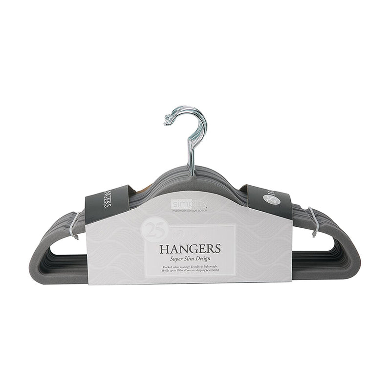 Velvet Hangers Grey 25pk