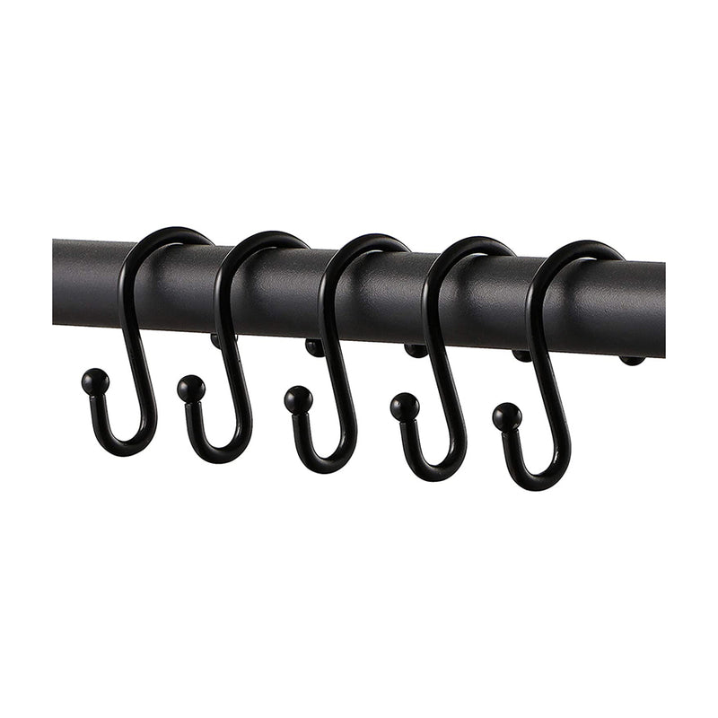 12PC Rolling Double Shower Hook Satin Nickle