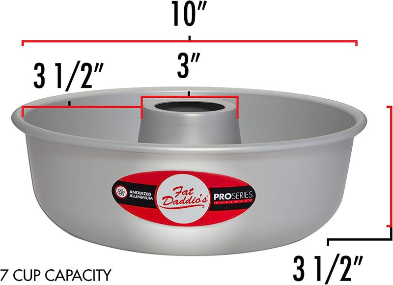 Fat Daddios Anodized Aluminum, Ring Mold Pan, 10 in Diameter Top x 3 1/2 in Deep