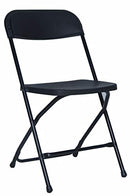 31.1" Durable Stackable Black Folding Chair