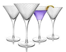 Godinger Martini Glasses - Timeless Elegance for Refined Cocktails & Drinks, Infinity Design Set of 4