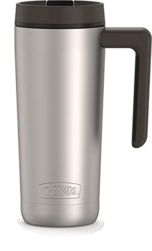 Guardian Collection by THERMOS Stainless Steel Mug 18 Ounce, Matte Steel/Espresso Black
