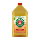 A large, clear yellow bottle of Murphy's Oil Soap concentrated wood cleaner with a red cap and a green, red, and white label.