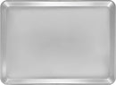 Fat Daddio’s Natural Aluminum Half Sheet Pan with a smooth, flat surface and 1-inch raised rim, made from silver 18-gauge aluminum for even heat distribution and durability.