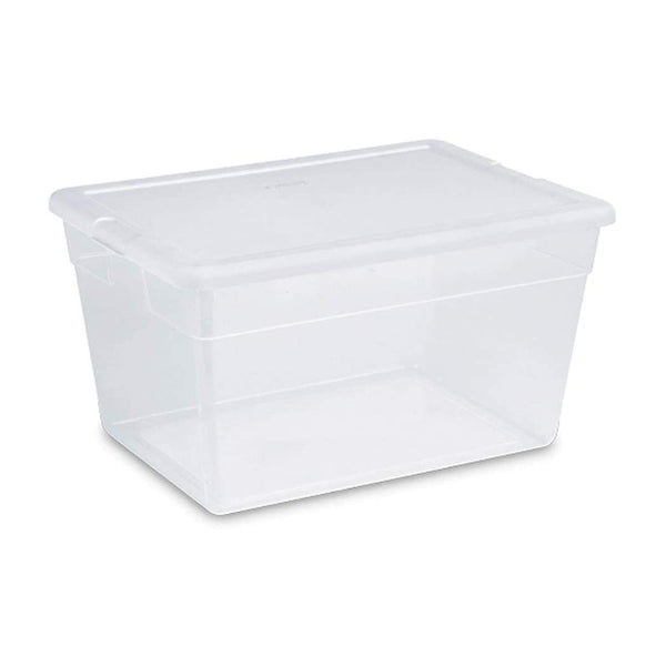 56qt Clear Storage Box With Cover