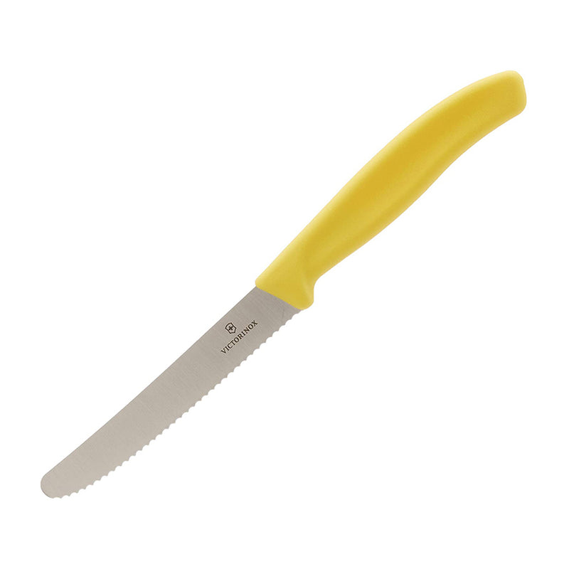 Victorinox 4" Serrated Round Yellow Knife