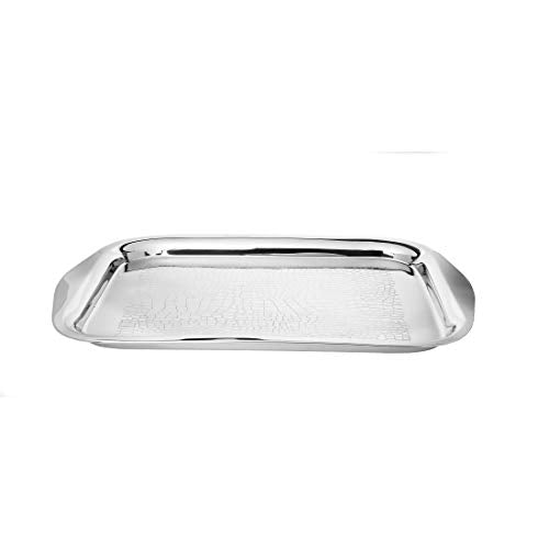 Classic Touch Large Size Stainless Steel Rectangular Tray 21.5"L x 14.75"W