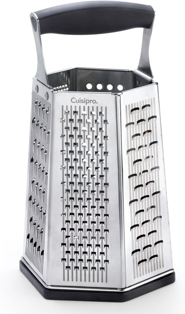 CUISIPRO 6 Sided Box Grater, One size, Black