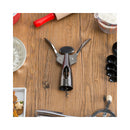 Reliable wine corkscrew from Home Basics, ideal for quickly uncorking wine bottles with its intuitive wing design.