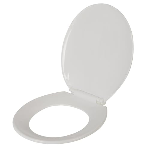 Bath Bliss Deluxe Plastic Round Toilet Seat in White