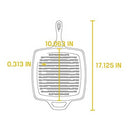 10-1/2 inch Square Cast Iron Grill Pan