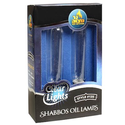 Candle Shape Clear Glass Style 4 Lights - 2 Pack