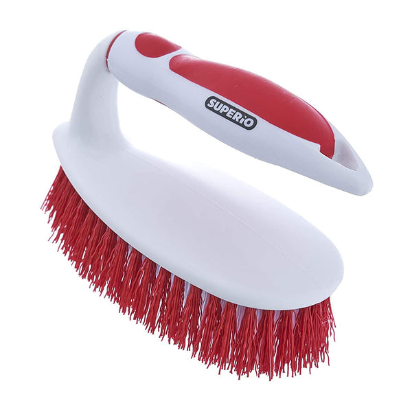 Scrubbing Brush With Grip Handle Red