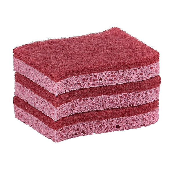 Heavy Duty Sponge 3pk Pink