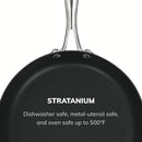  SCANPAN Pro IQ 9.5-inch nonstick fry pan with black handle on a white background.
