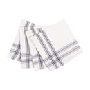 metallic check napkin silver