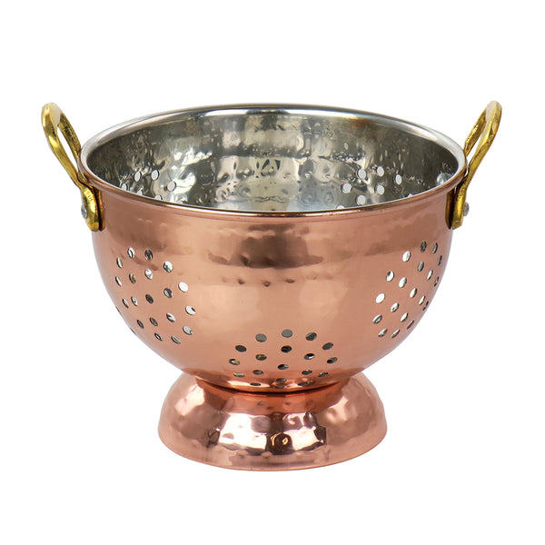 Mini Colander With Brass Handle Copper Plated