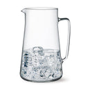 Clear Glass Pitcher with Handle, Filled with Water and Ice
