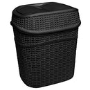 Bath Bliss 9.5 Liter Swing Top Waste Bin in Matte Black Sailor Knot Trash Can