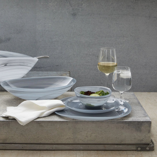 Alabaster Stone Small Oval Serving Bowl