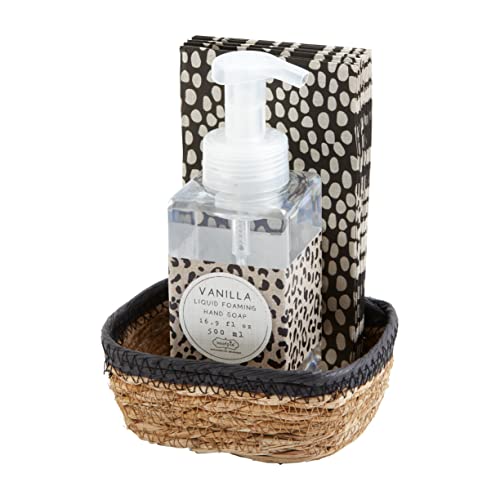 Mud Pie Black Dot Soap & Guest Towel Sets, Cheetah 4.25" x 7.5"