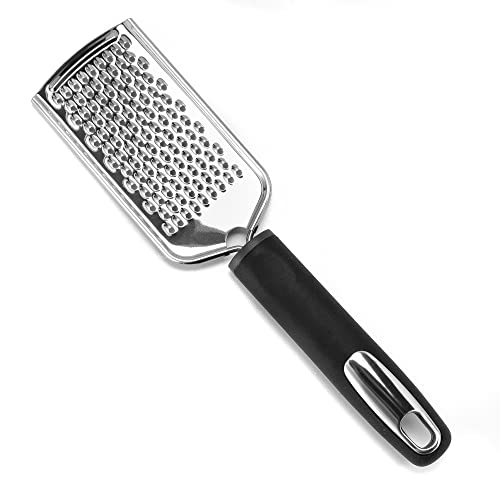 Dominion Cheese Grater Stainless Steel, Flat Handheld Grater For Cheese, Chocolate, Spices, And More