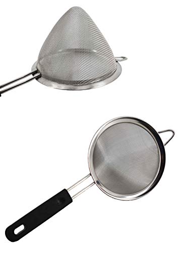 Uniware Stainless Steel Food Stainer with Non Slip Handles (6.3 Inch)