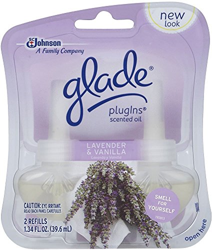 Glade Plugins Scented Oil, Lavender Vanilla Refill, Family Pack of 10