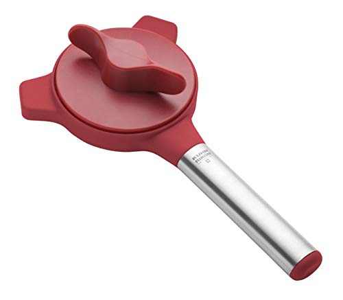 Kuhn Rikon Strain-Free Gripper Opener for Jars and Bottles, 8.75 x 4.25 x 2 inches, Red and Silver
