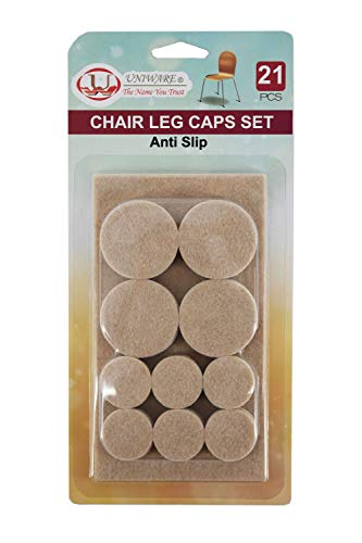 21 Piece Chair Leg Caps Set, Self-Sticking & Anti-Slip