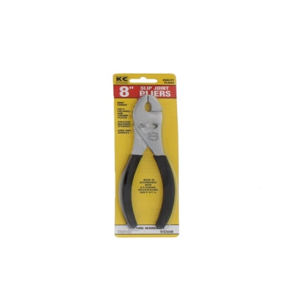 KC 8 Inch Slip Joint Pliers for Gripping and Adjusting, Retail Packaging