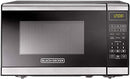 Black + Decker 0.7 CF 700 Watt Stainless Steel Microwave, Stainless Steel & Black Finish