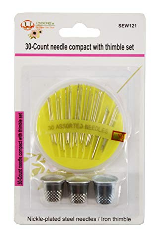 Uniware 30-Count Needle Compact with Thimble Set