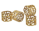 Napkin Rings Coral Set Of 4
