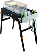 Yukon Glory Universal Portable Grill Table / Flat Top Grill Griddles Stand with Built in Grill Caddy - Designed to Fit Tabletop Blackstone Griddle & Many Others - Outdoor Cooking Camping & Tailgating