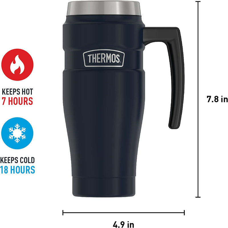 THERMOS Stainless King Vacuum-Insulated Travel Mug, 16 Ounce, Midnight Blue