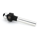 Outset Wine Vacuum Pump Stopper, featuring a sleek design with a shiny silver handle, a black grip, and a silver spherical top, used for preserving wine.