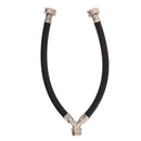 Laundry Mixer Hose, featuring a 3/8" ID, high pressure, braided reinforced rubber design with brass female couplings.