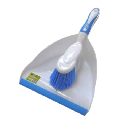 Blue and White Hand Brush and Dust Pan