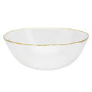 Clear Glass Bowl With Gold Rim