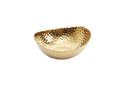 Golden Millennium oval serving bowl, hammered titanium-plated porcelain, 11.25 x 9 x 4 inches.