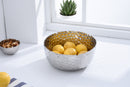 Large Ceramic Silver Round Bowl