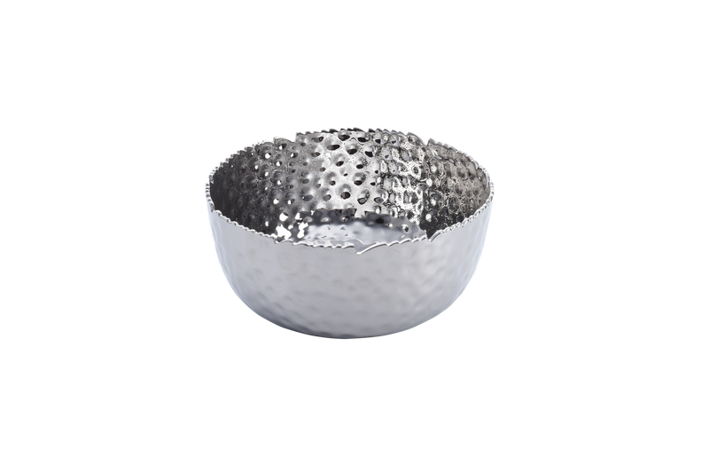 Large Ceramic Silver Round Bowl