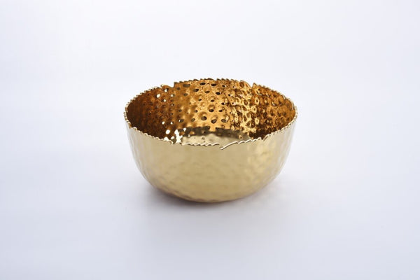 Large Porcelain Gold Round Bowl
