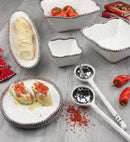 Salad Server Set  White