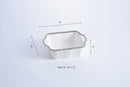 White Ceramic Square Baking Dish with Silver Pearls